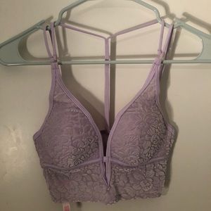 VS Pink Velvet Floral Sexy Bralette